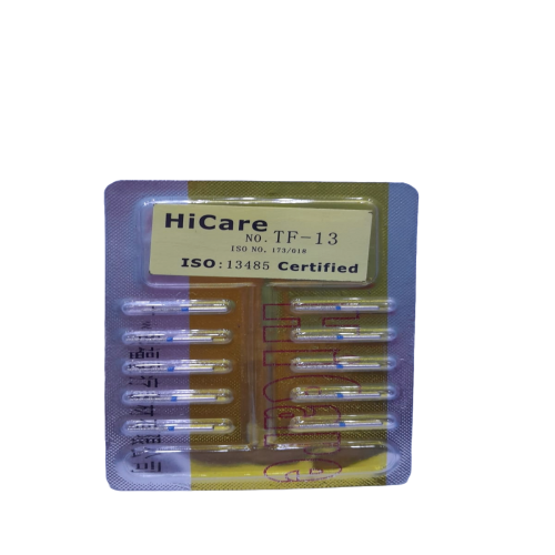 Taper Flat End Fine Diamond Bur Hi Care (Blister Pack)