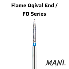 Image for Flame Ogival End Short Shank Diamond Bur Mani